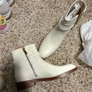 Michael Kors Cream Ankle Boots
